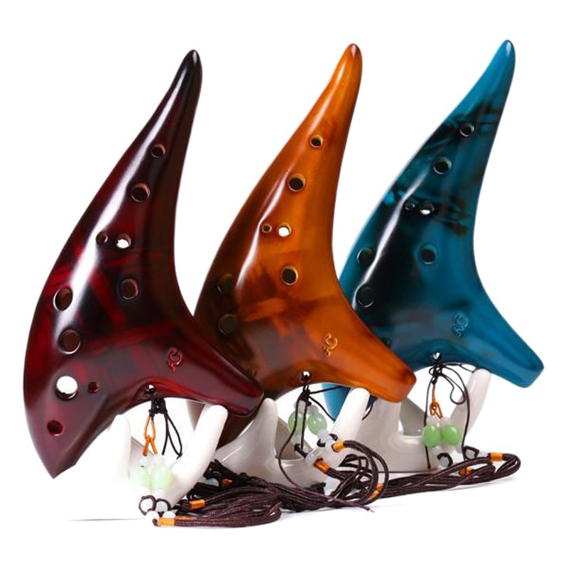 12-Hole Straw Smoked Ocarina Alto C Key Beginner Teaching Ocarina 12-Hole Tone Accurate Manufacturer Wholesale
