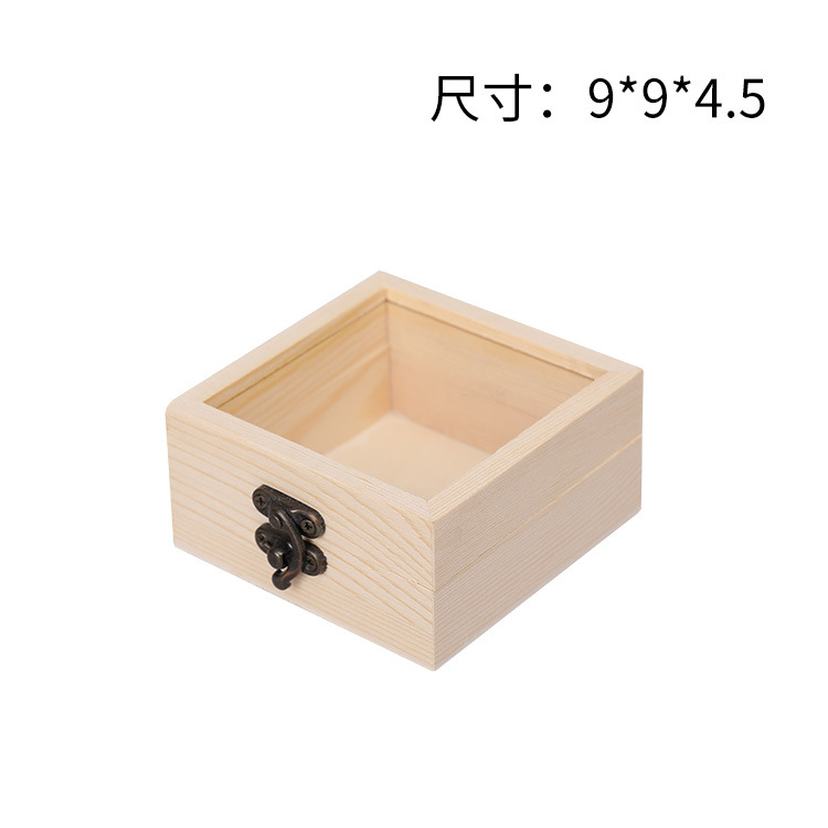 Picture of Accompanying Gift Wooden Box Simple Pine Gift Packaging Box Candy Box Immortal Flower and Wood Box Wooden Jewelry Storage Box