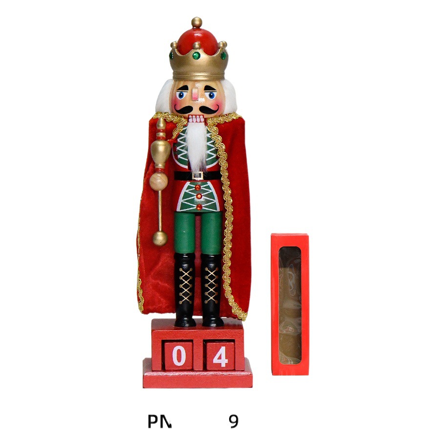 Calendar Style New Nutcracker puppet calendar cloak King Christmas decoration home crafts ornaments