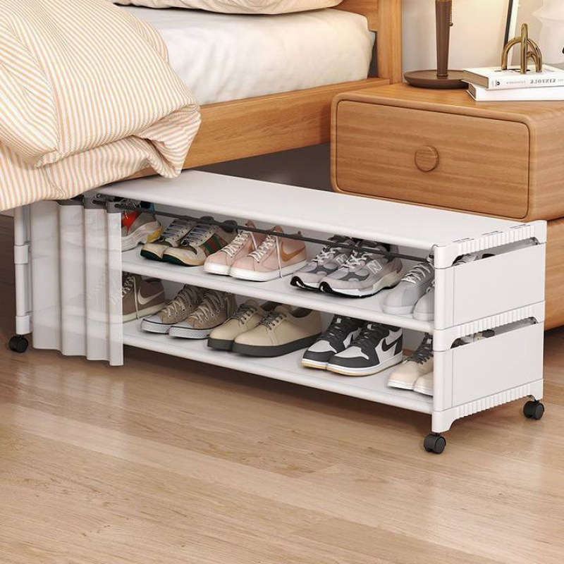 Shoe Rack Student Dormitory Small Dust-Proof Under-Bed Simple Multi-Layer Shoe Cabinet Rental Storage Storage