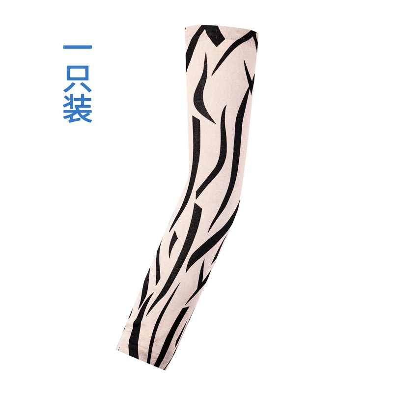 Picture of Flower Arm Tattoo Sleeve Seamless Outdoor Riding Tattoo Sunscreen Sleeve Riding Tattoo Sleeve Optional Color Cross Border