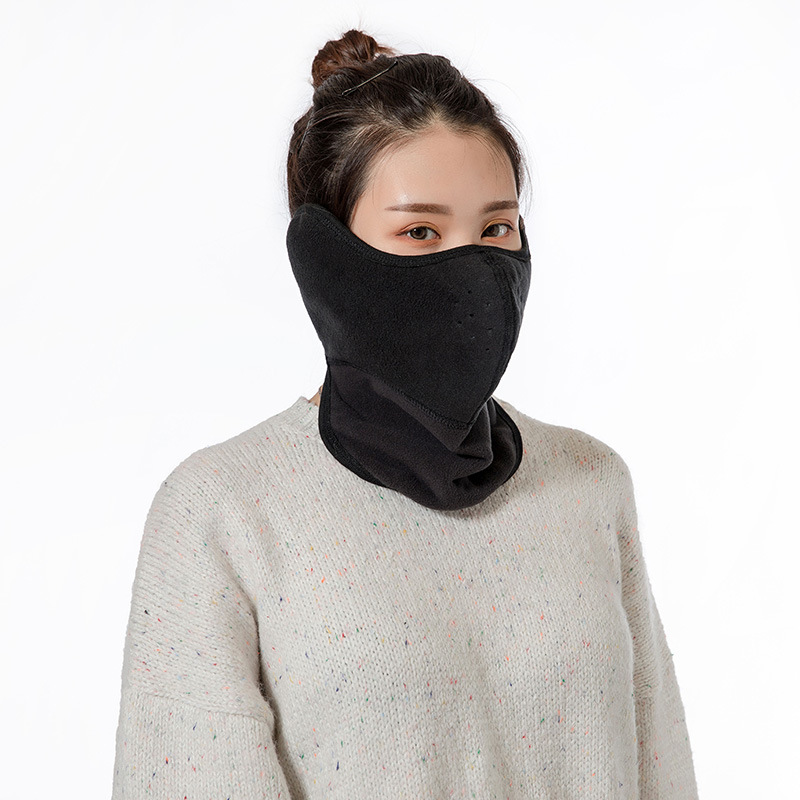 Picture of Winter warm mask neck and ear protection all-inclusive scarf men and women riding mask polar fleece three-in-one outdoor cold protection