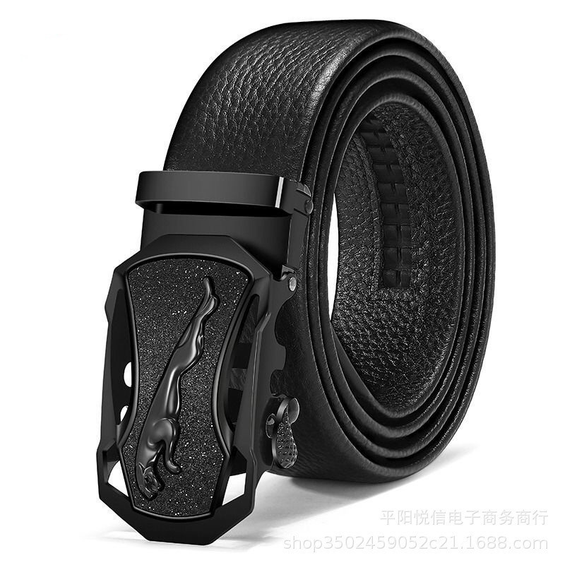 Picture of Men's belt automatic buckle litchi pattern belt business gift online shop clothing accessories gift pants belt factory wholesale