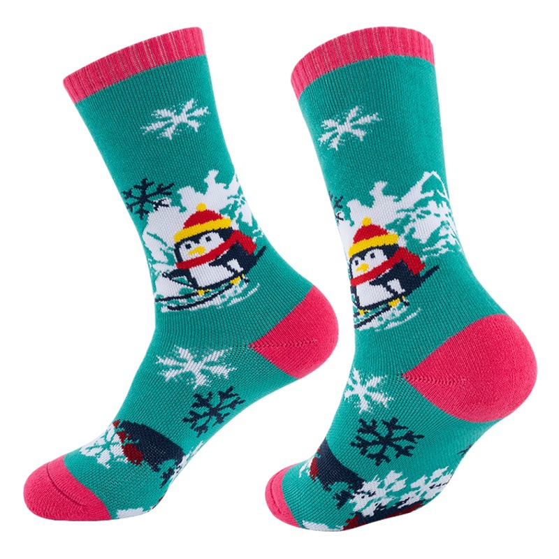 Amazon Cross-border Supply Children's Ski Socks Towel Bottom Thickened Sweat-absorbent Winter Outdoor Sports Long Tube Warm Socks