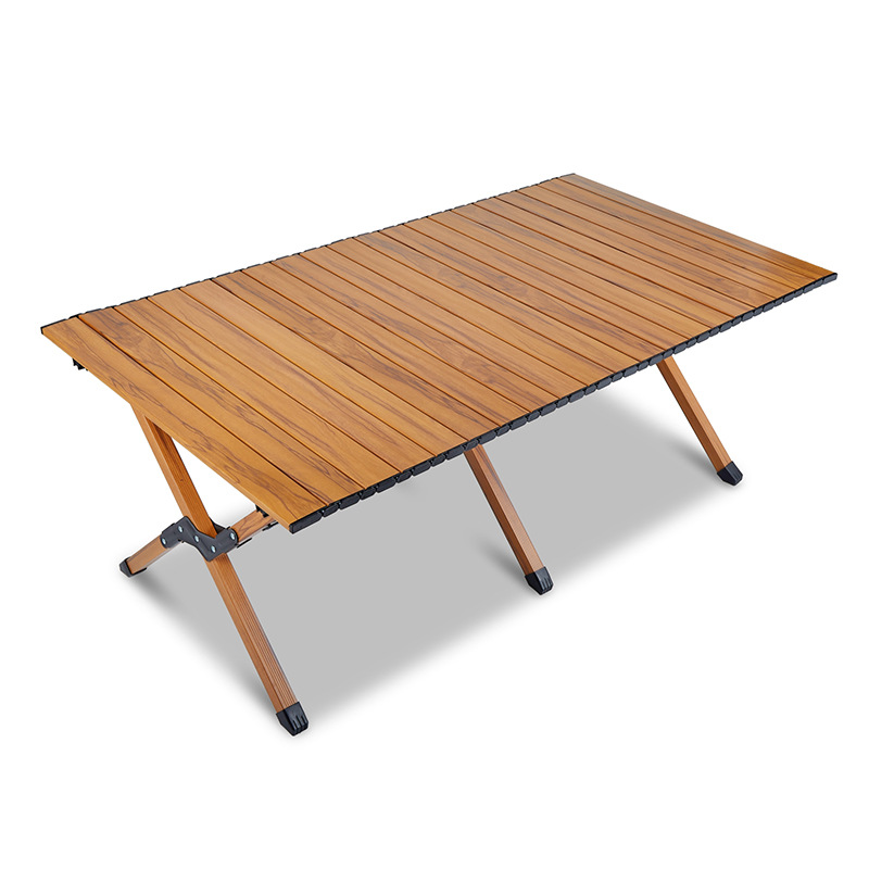 Picture of Outdoor folding table aluminum alloy egg roll table portable camping table and chair stall picnic table barbecue full suit