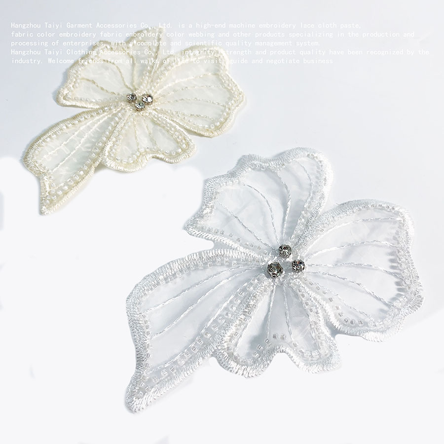 Good things rhinestone thorn decoration sewing wedding dress cheongsam accessories rice beads organza handmade DIY decoration bow flower