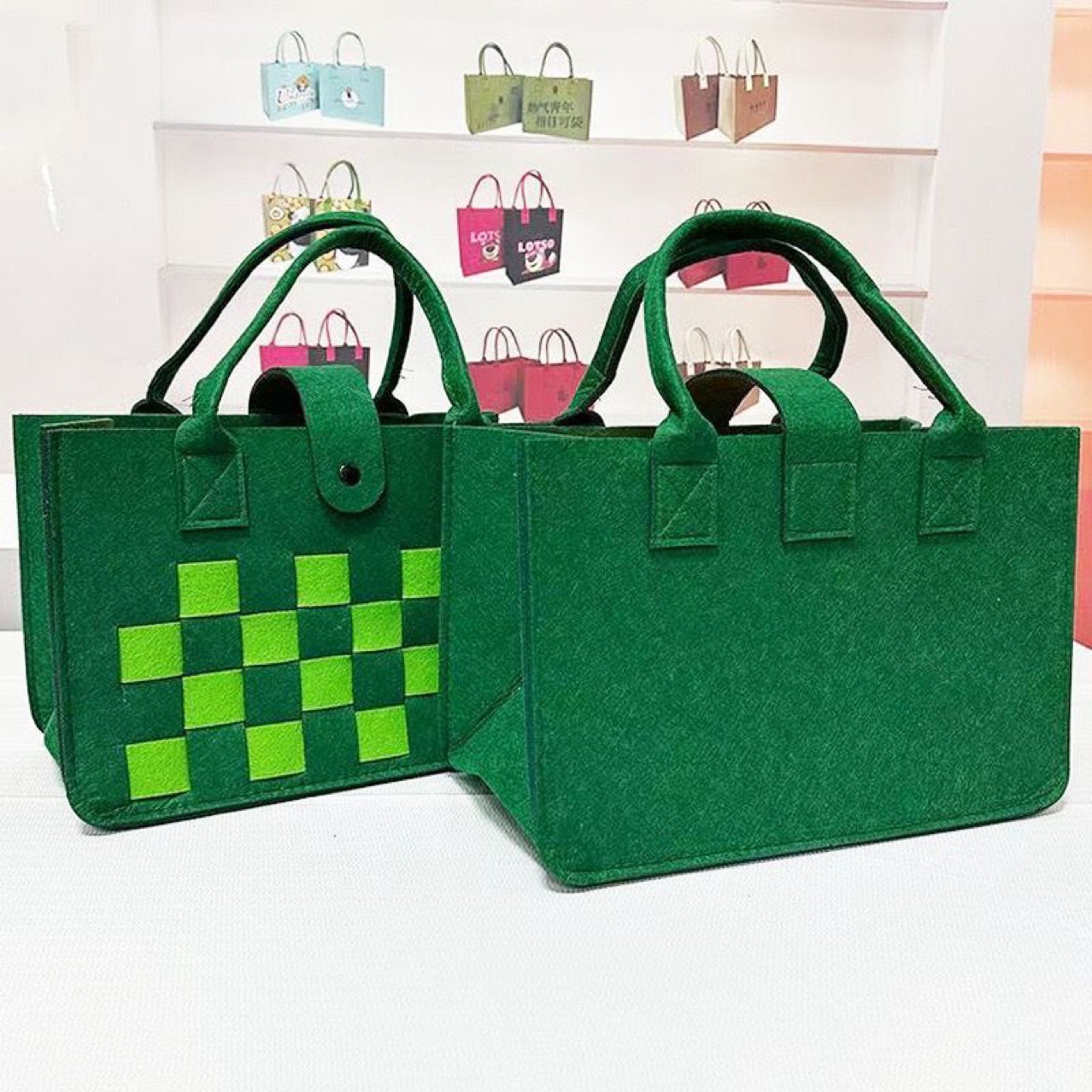 Felt Woven Rice Dumpling Bag Gift High-End Handbag Dragon Boat Festival Gift Bag Gift Box Large Capacity High-End Ready Stock