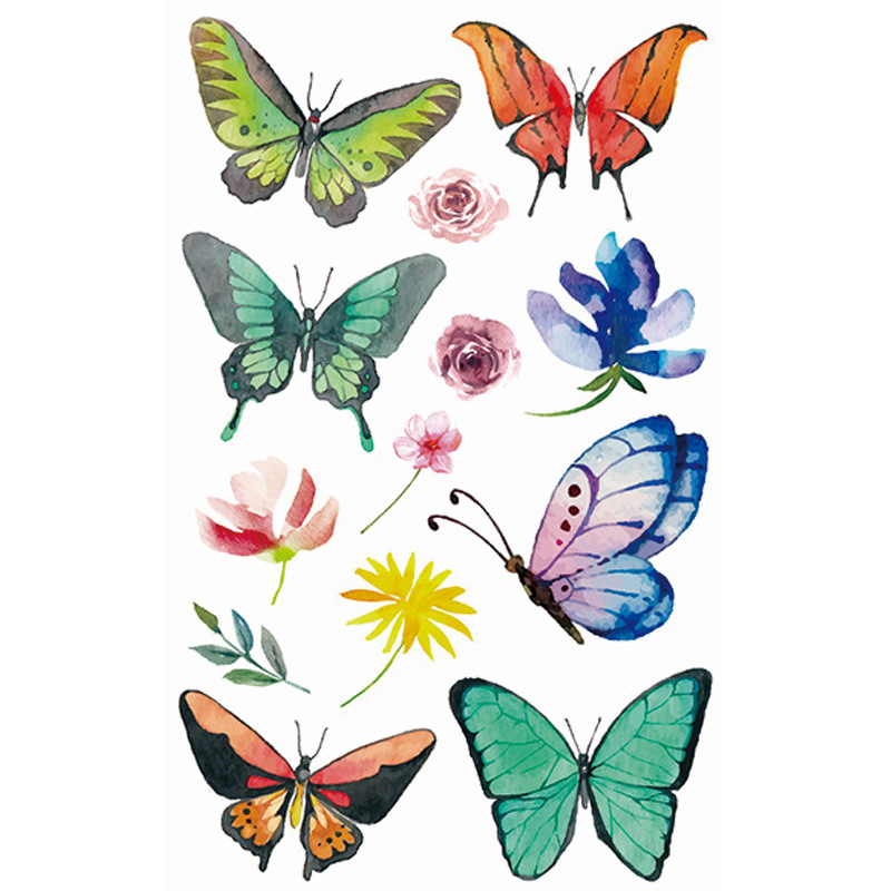 Picture of New Cross-border Cute Color Butterfly Tattoo Sticker Waterproof Small Fresh Children's Children's Six One Princess Face Sticker Color Sticker