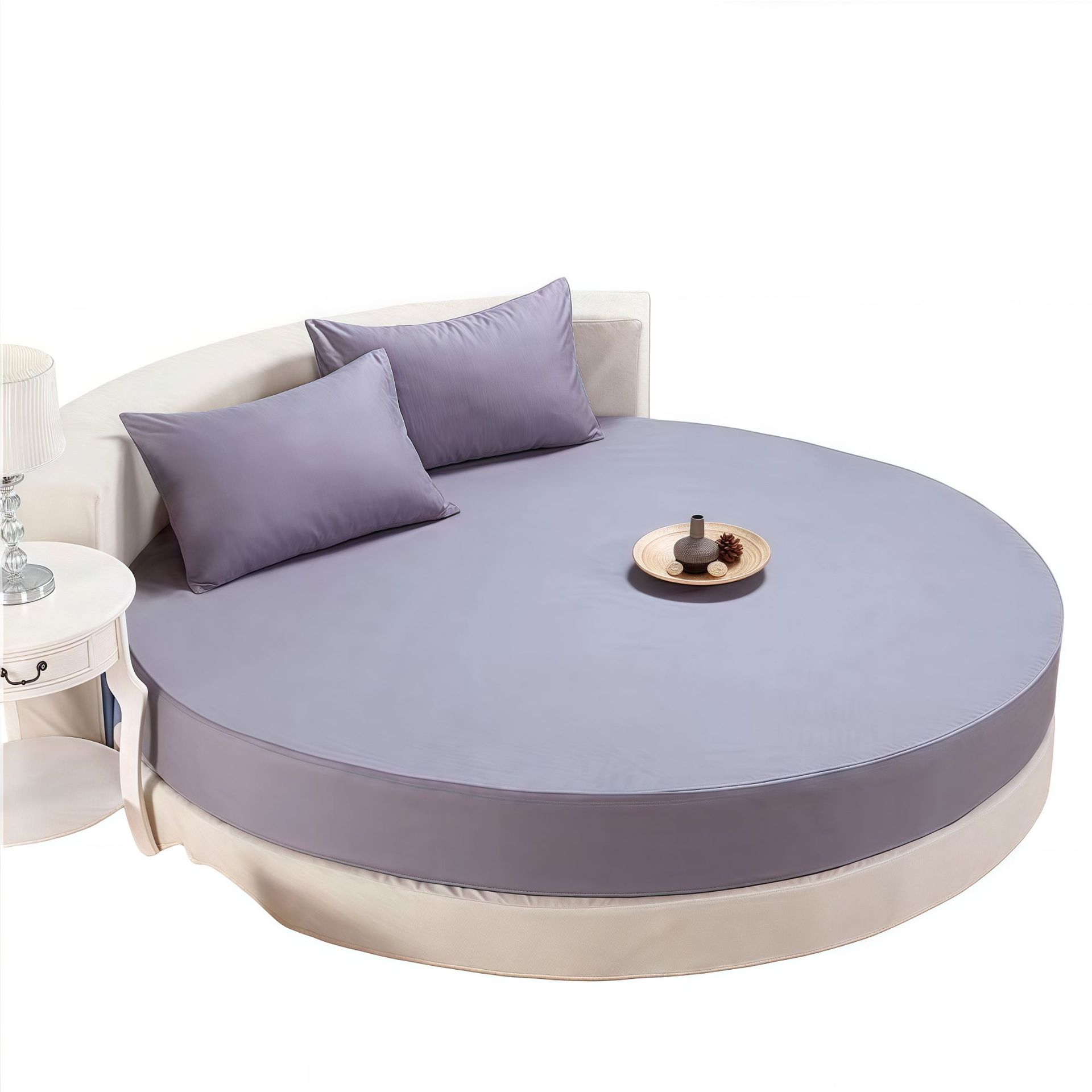 Picture of Cross-border Amazon Shrimp Hotel Round Waterproof Round Bed Cover Four-piece Bed Cover Simmons Mattress Cover Dust-proof