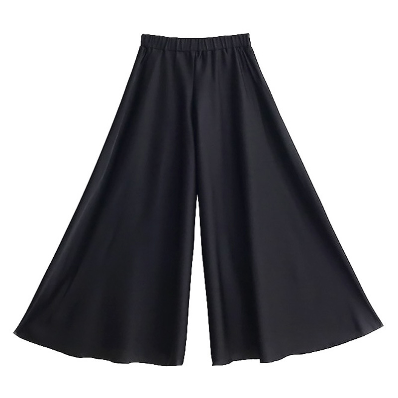 Picture of Dance Pants Modern Dance Clothing Wide-Leg Swing Body Female Adult Loose Satin Jazz Short-Sleeved Classical Chinese Practice