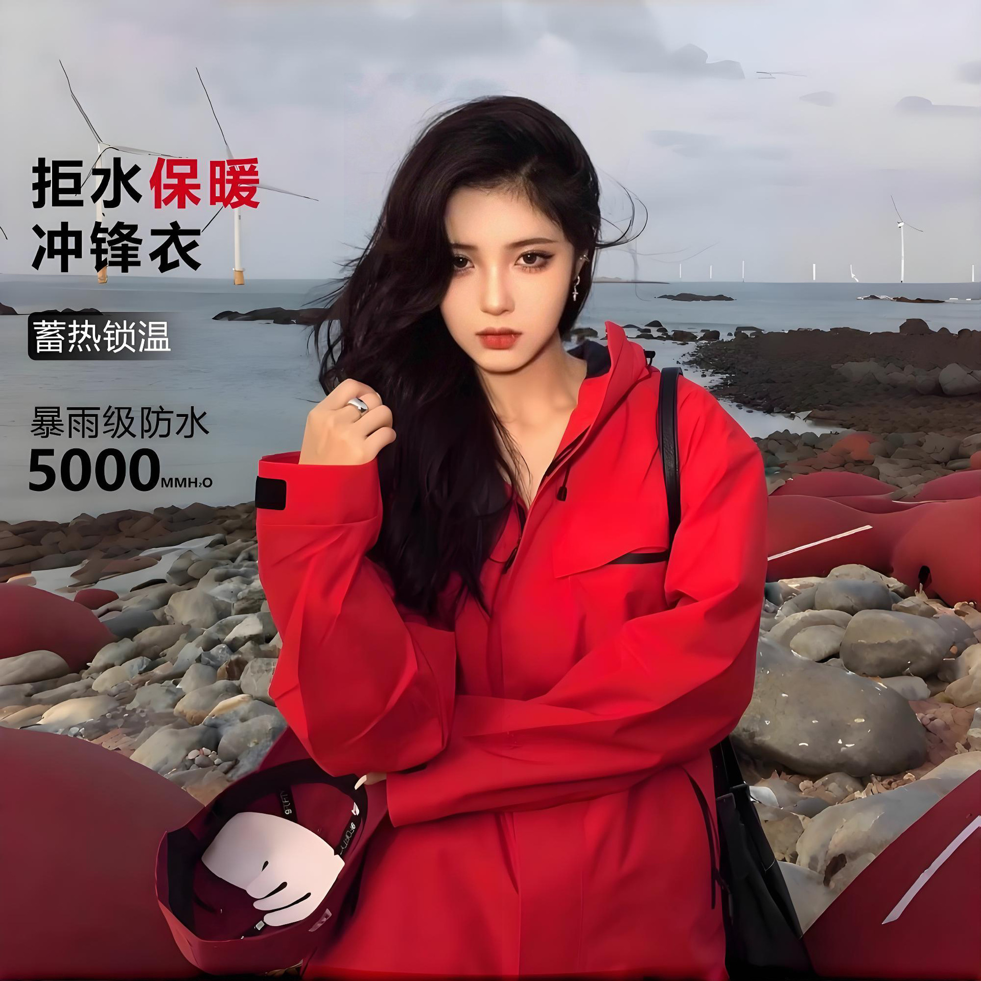 Big-name outdoor jacket women's windproof and waterproof 2025 new autumn and winter hooded warm jacket men's wholesale