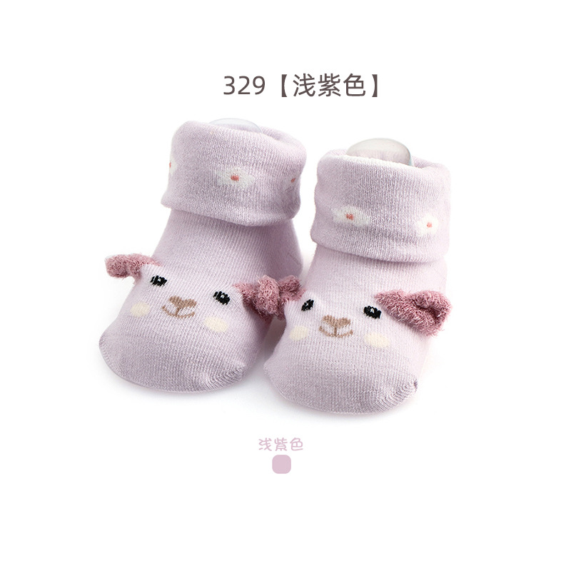 Picture of Newborn baby socks spring and autumn thin baby socks cartoon toddler floor socks dispensing non-slip 0-6 months children's socks