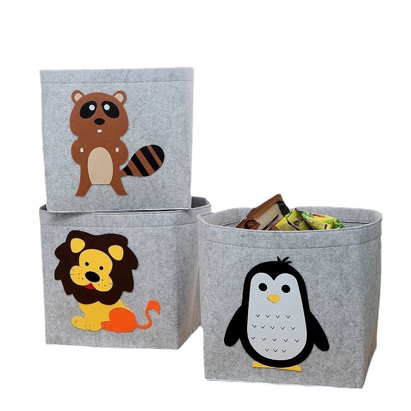 Picture of Felt Bag Cartoon Storage Basket Kidsren's Toy Dirty Clothes Storage Box Handbag Large Capacity Dirty Clothes Storage Essential