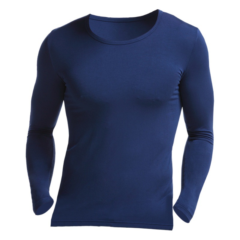 Autumn and Winter Boys Slim-fit Thin Thermal Underwear Men's Crewneck Long-sleeved Autumn Clothes Single-layer Breathable Basic Base-layer Shirt