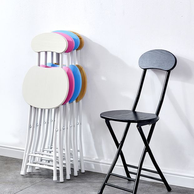 Folding chair, portable home dining chair, stool, back chair, training chair, student dormitory chair, simple computer chair, round stool