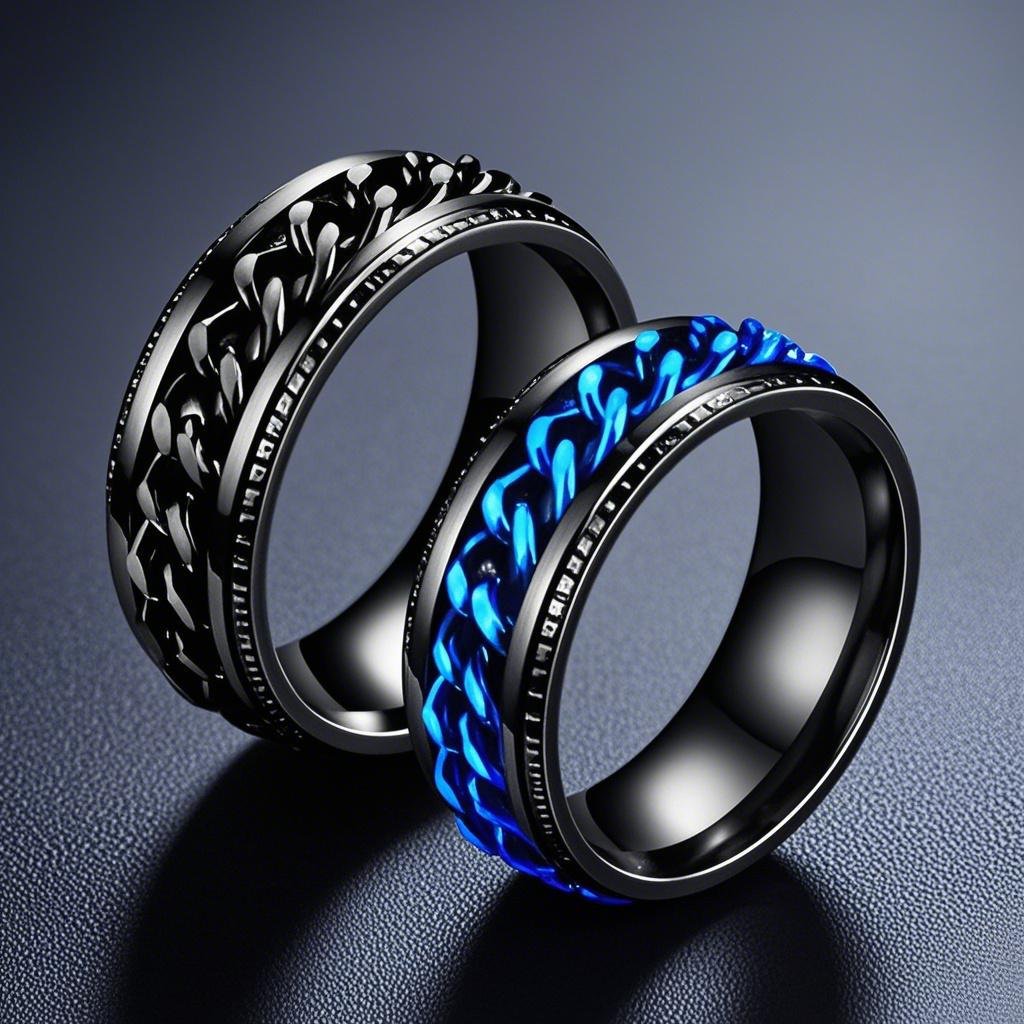 Stainless steel ring does not fade ins men's fashion fashion rotation rotation men's cold niche titanium steel ring element