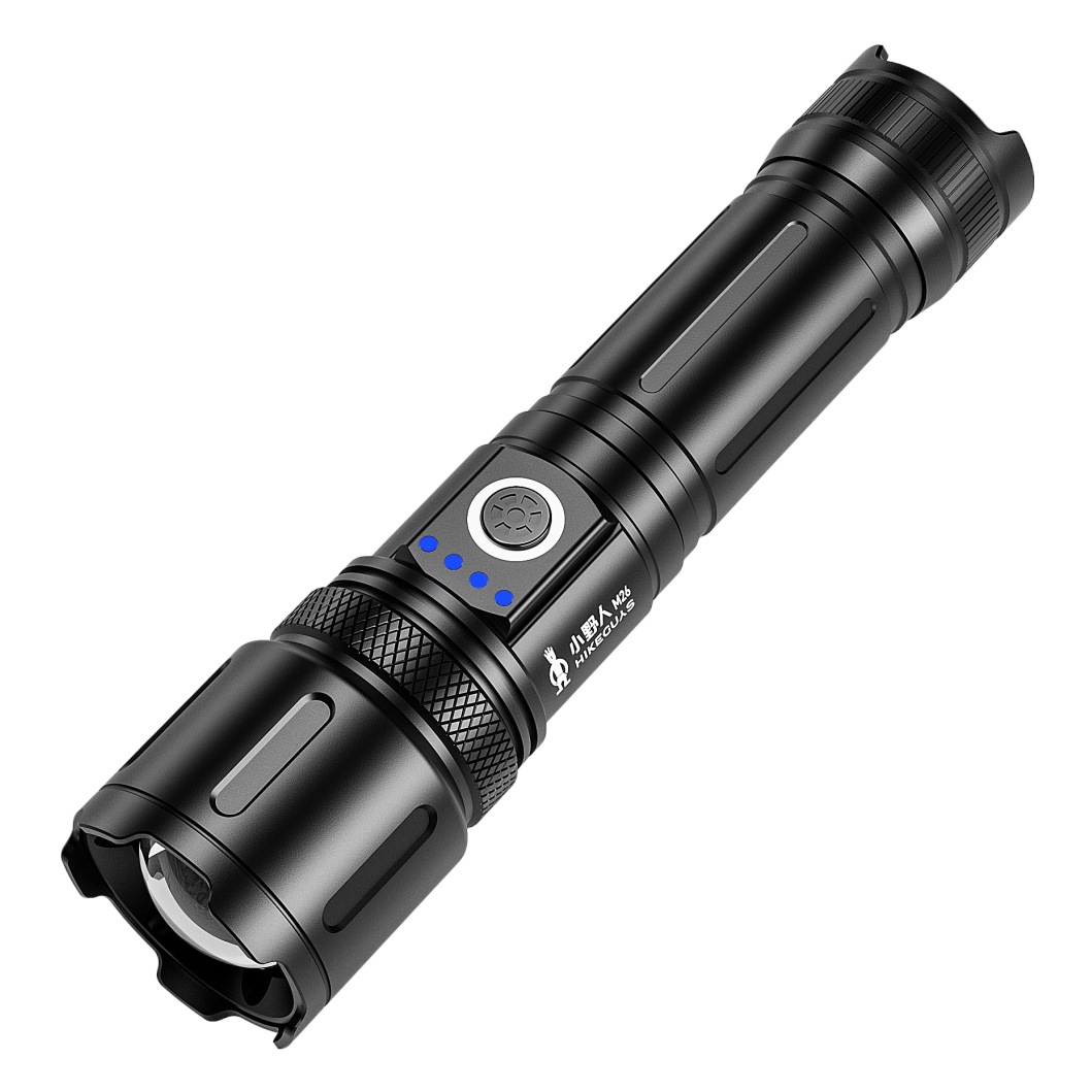 Cross-border outdoor zoom emergency lighting lamp charging convenient flashlight laser remote LED fire flashlight strong light