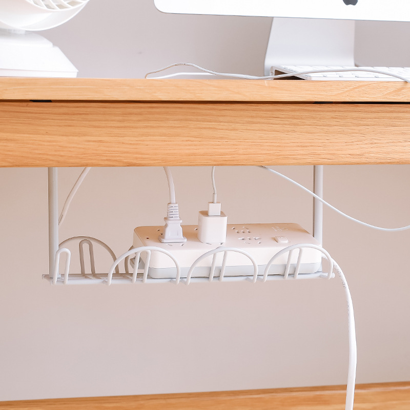 Picture of A3156 Desk Bottom Power Cord Plug-in Rack Storage Rack Cable Plate Partition Hanging Basket Laminated Rack Plug-in Board Storage Rack