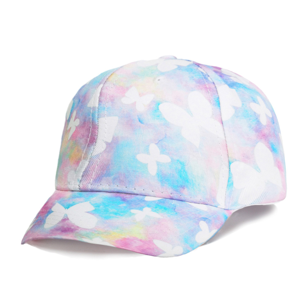 Picture of Spring and Summer Kidsren's Tie-Dye Baseball Caps for Boys and Girls Outdoor Sunshade and Sun Protection Caps Sports Peaked Caps Ponytail Baseball Caps
