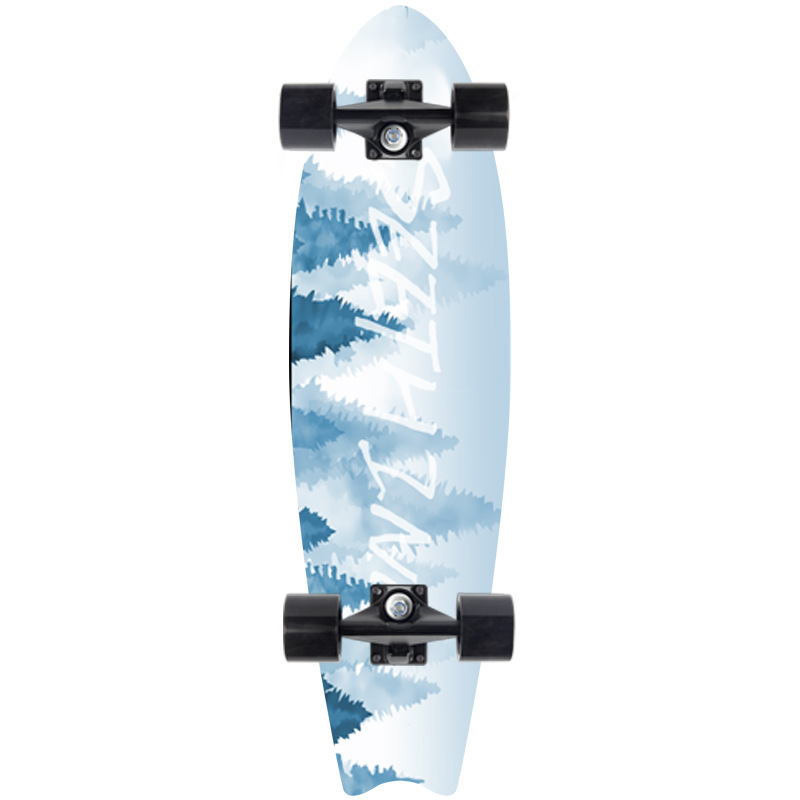 Picture of 28 inch maple small fish Board children Brush Street road beginners four-wheel skateboard single rocker skateboard