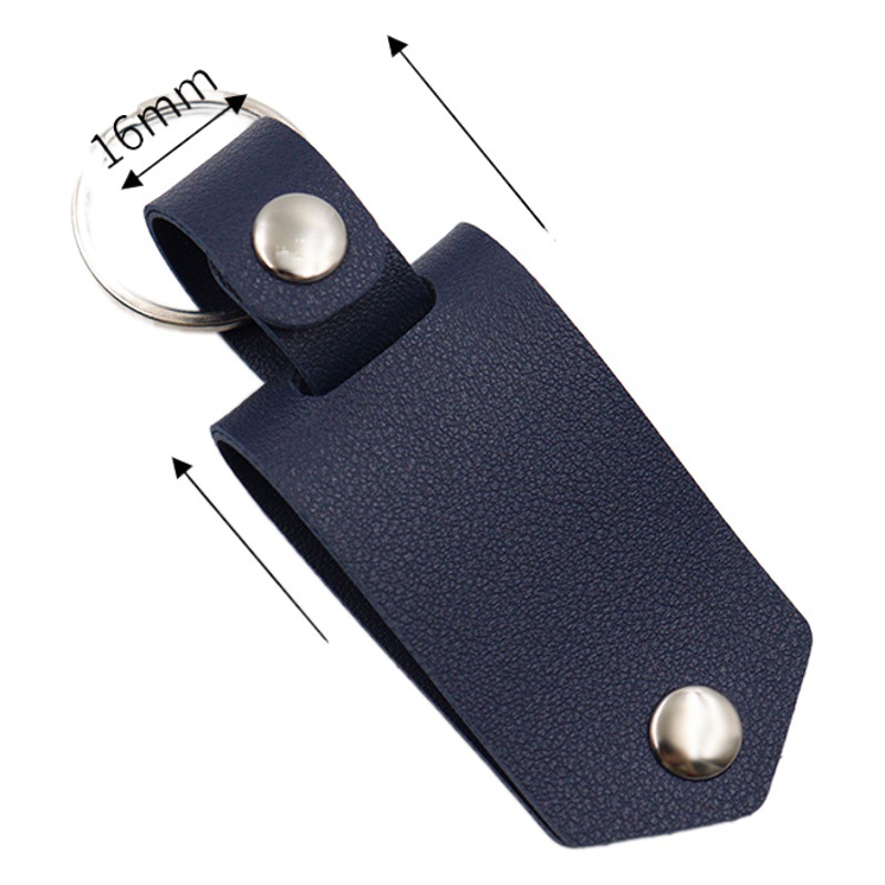 Spot Retro Genuine Leather DIY Thermal Transfer Sublimation Photo Keychain Metal Hanging Photo Keychain Thermal Lifting