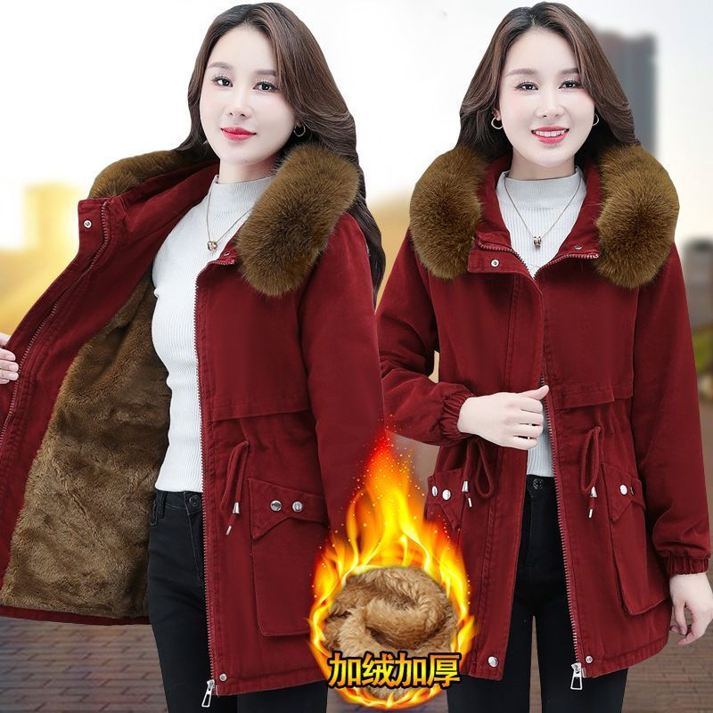 Cotton-padded jacket women's short winter 2023 new Korean version of loose fleece-lined cotton-padded coat lamb velvet padded coat thickened coat