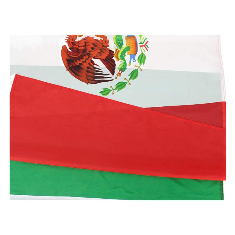 Cross-border Amazon supply manufacturer polyester screen printing World Cup flag 90 * 150cm Mexican flag