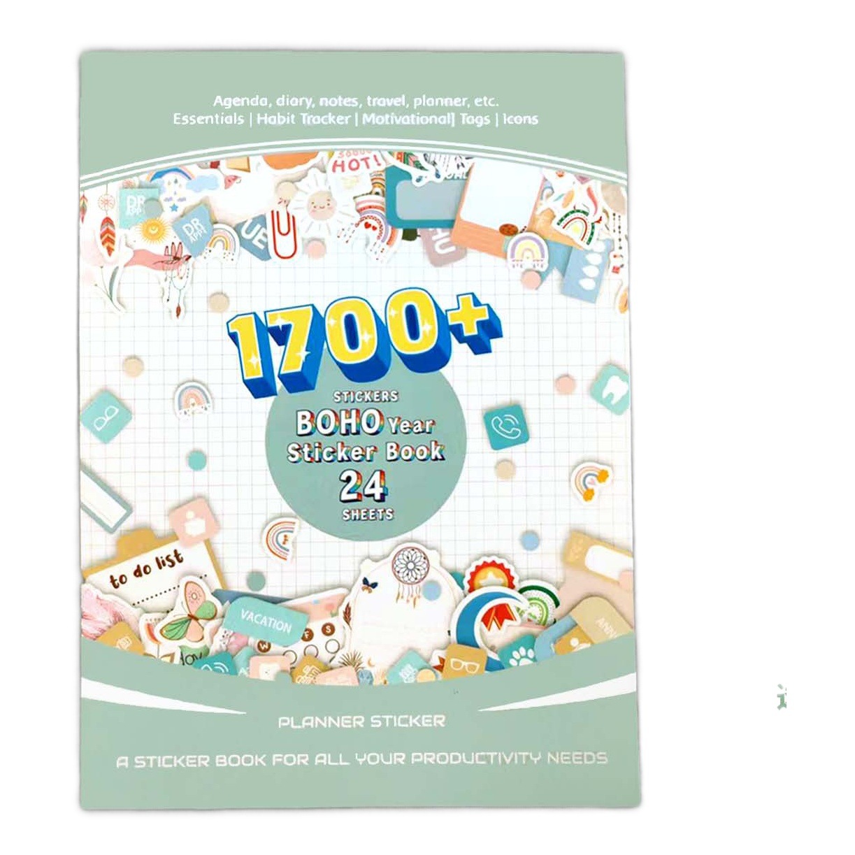 Cross-border BOHO aesthetic plan sticker book planner stickers scrapbook Day week month plan sticker