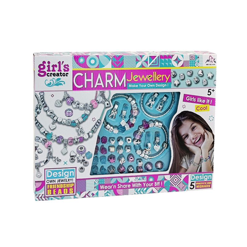 Picture of Cross Border Girl Toy Beaded Pandora Jewelry Woven Hand Rope Children DIY Homemade Alphabet Bracelet Strap