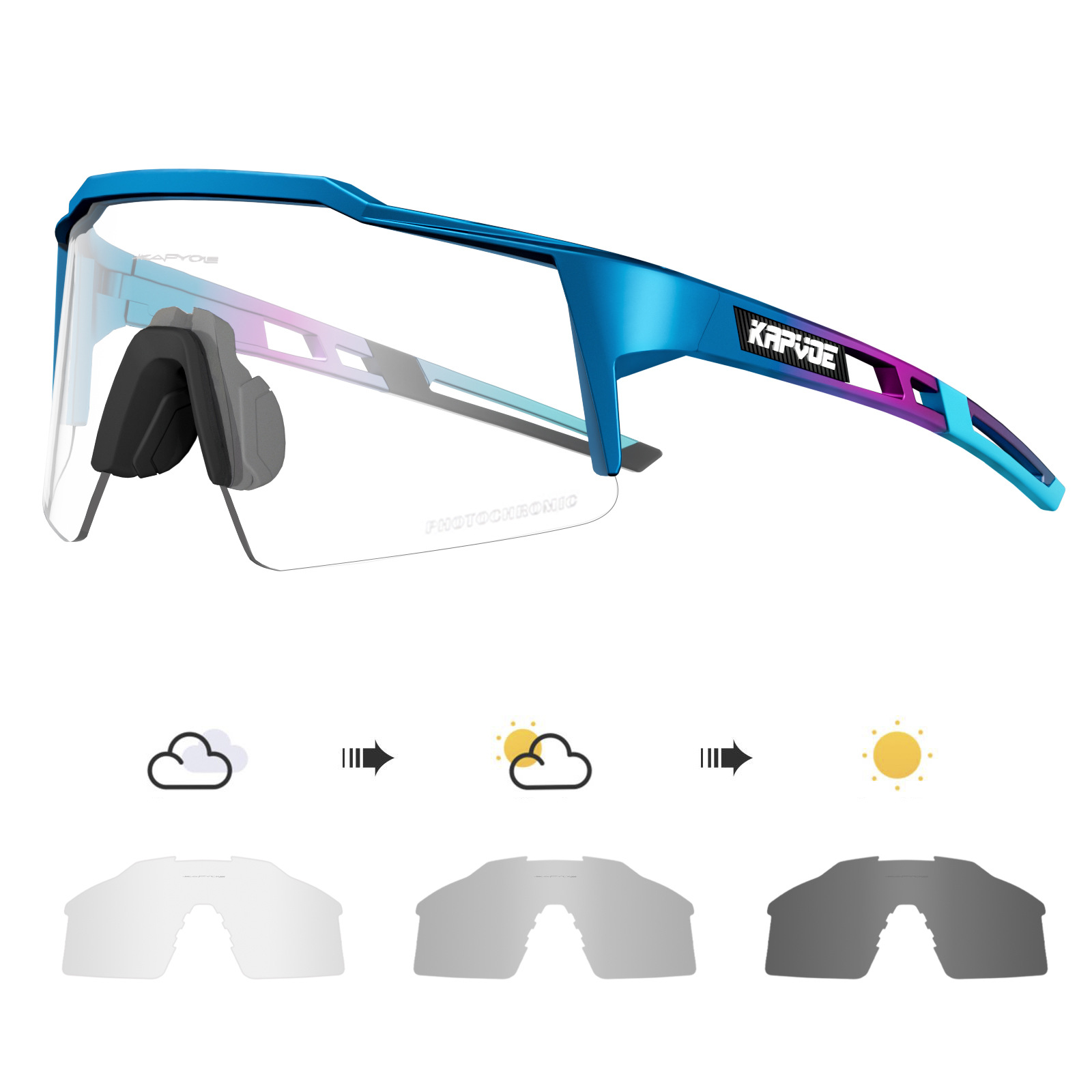 Picture of Kapvoe Cycling Glasses Four-Lens Set Bicycle Windproof Goggles Road Bike