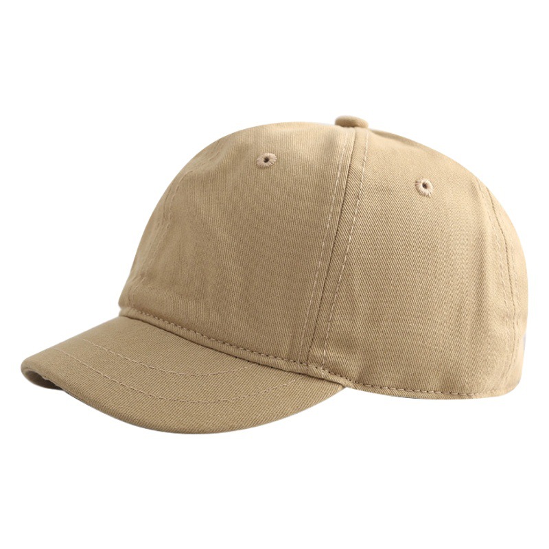 Cross-Border Wholesale Short Brim American Retro Solid Color Hat Men's Baseball Cap Men's Korean Style Soft Top Peaked Hat Sun Hat