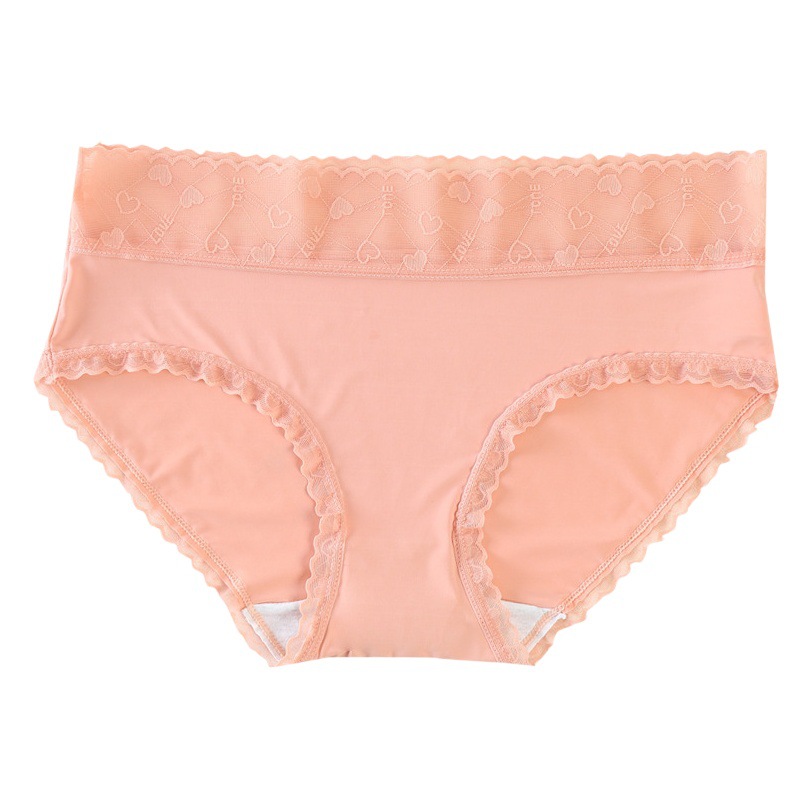 Ice Silk Traceless Underwear Women's Pure Cotton Anti-bacterial Crotch Cute Student Mid-waist Japanese Style Girl Breathable Women's Briefs