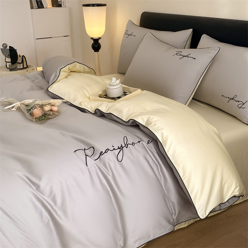 Picture of High-grade sense 120 long-staple cotton bed four-piece cotton cotton light luxury four-season universal quilt cover bed sheet bedding 4