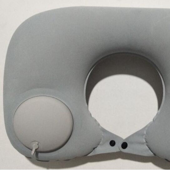 Picture of Pressing Inflatable U-shaped Pillow Neck Pillow Travel Artifact Neck Folding Portable Flocking Air-blowing Travel Pillow U-shaped