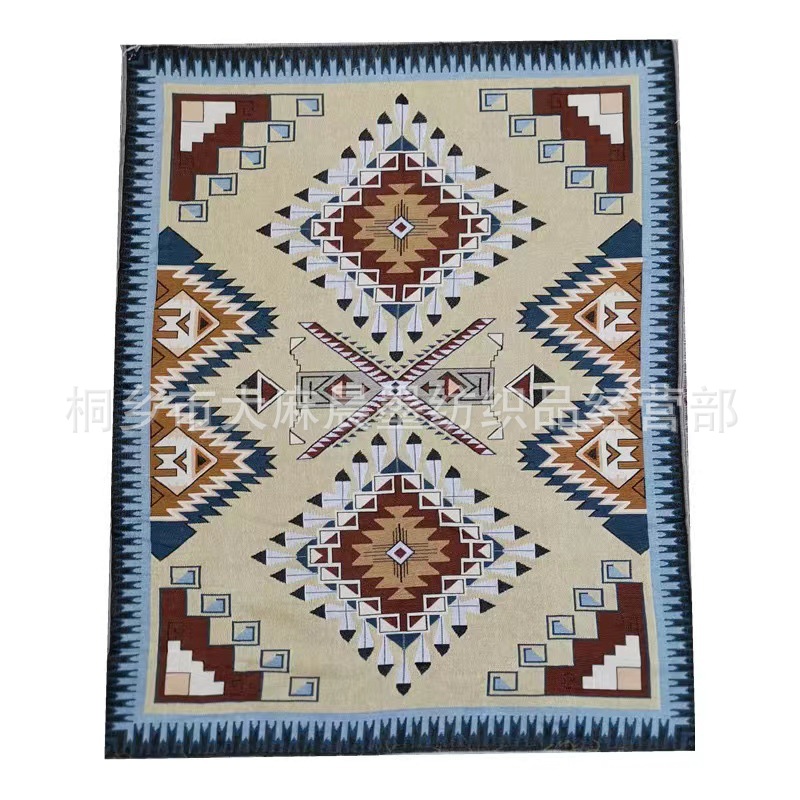 Picture of Shuangling Bohemian Ethnic Style Sofa Blanket Indian Blanket Vintage Decorative Blanket Leisure Blanket
