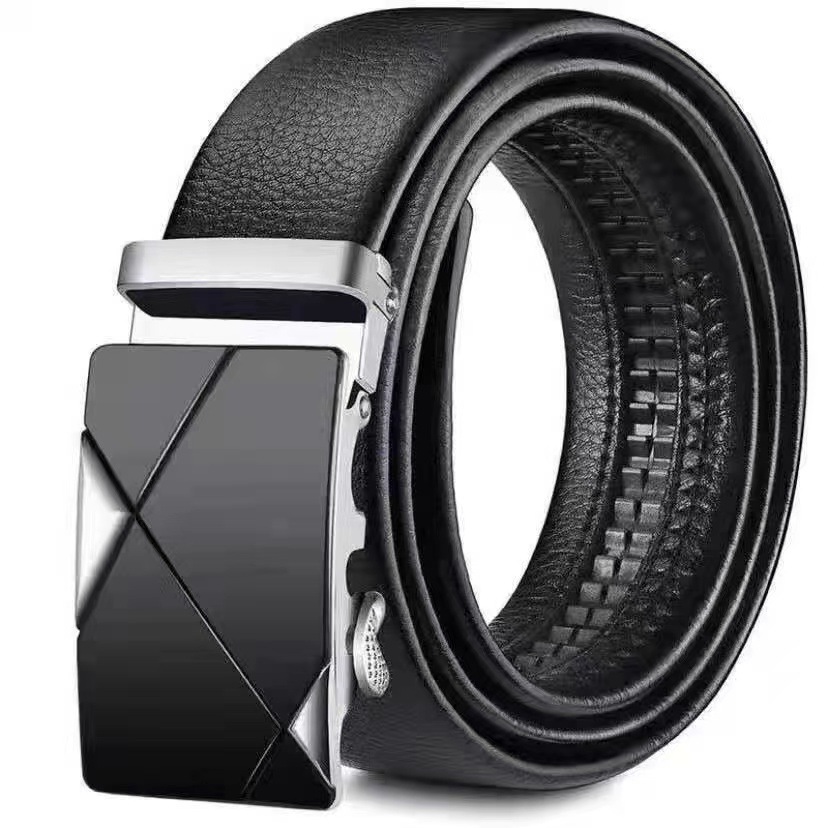 Picture of Men's belt automatic buckle litchi pattern belt business gift online shop clothing accessories gift pants belt factory wholesale