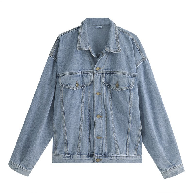 Picture of Denim Crock Coat Women's Spring and Autumn New Arrival Fashionable All-Match Long-Sleeved Top Korean Style Loose Slimming Jacket Trendy