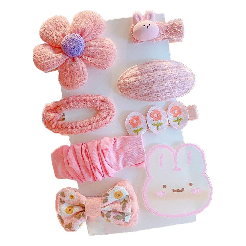 Children's Hairpin Internet Popular Cute Super Cute Baby Fabric Flower Clip Korean Little Girl's Cartoon Bangs Broken Hairpin