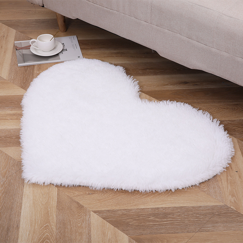 Picture of Modern Simple Silk Fool Love Carpet Bedroom PVpile Carpet Living Room Balcony Plush Mat Cross-border Supply