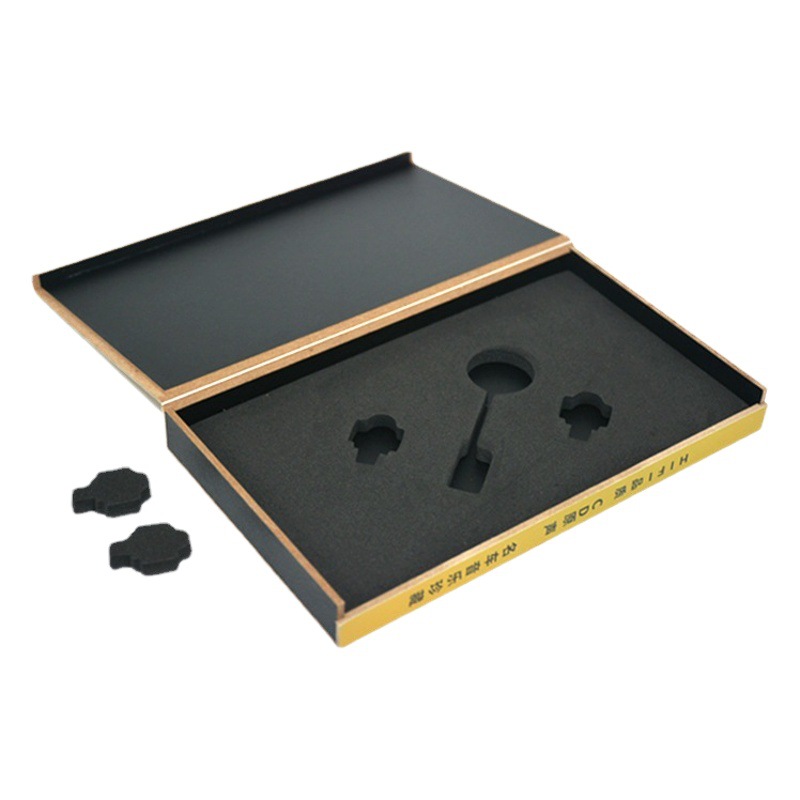 Picture of High-grade color printing car music USB wooden box eva box gold car music USB box in stock