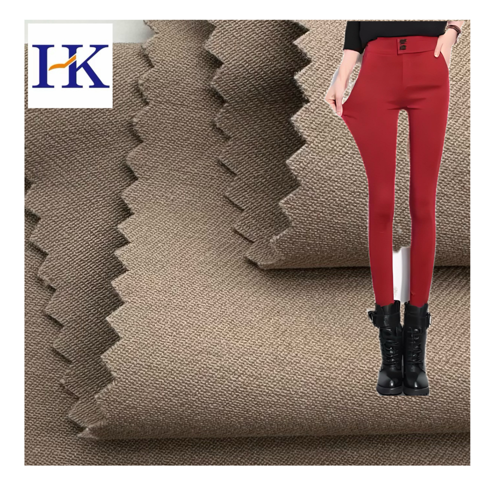 Factory 70D 40D * 10S warp elastic faille 2/2 twill straight elastic women's autumn and winter tight pants NR elastic fabric