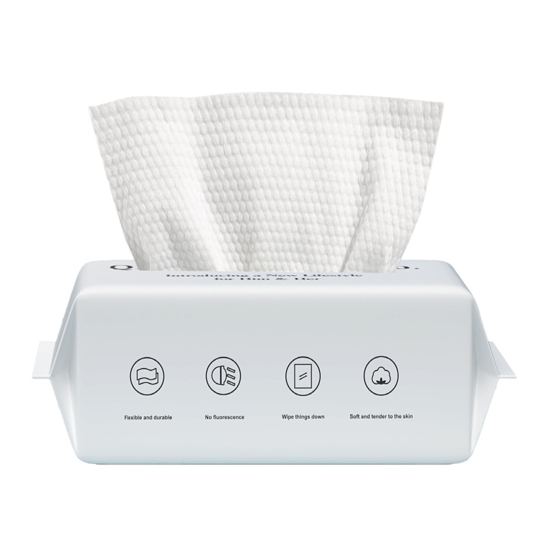 Picture of Wash towel disposable thickened disposable cotton soft face cleansing towel dry and wet dual-use face cleansing towel English packaging wholesale