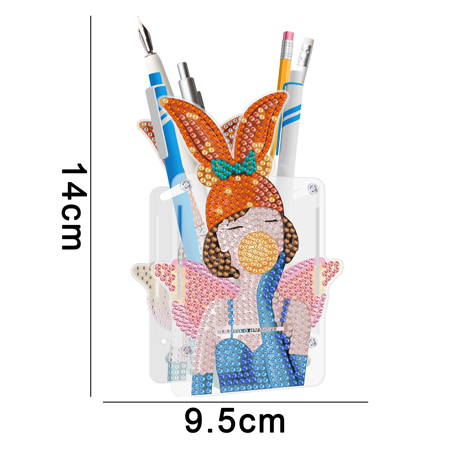 Picture of Diamond painting peripheral pen holder transparent PVC pen holder foreign trade new creative handmade stick drill desktop storage ornaments