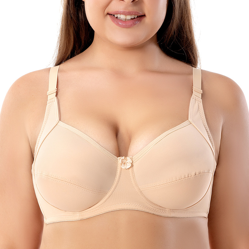 Picture of Amazon cross-border plus size D cup bra side support traditional cotton Cup underwear big chest small adjustable bra