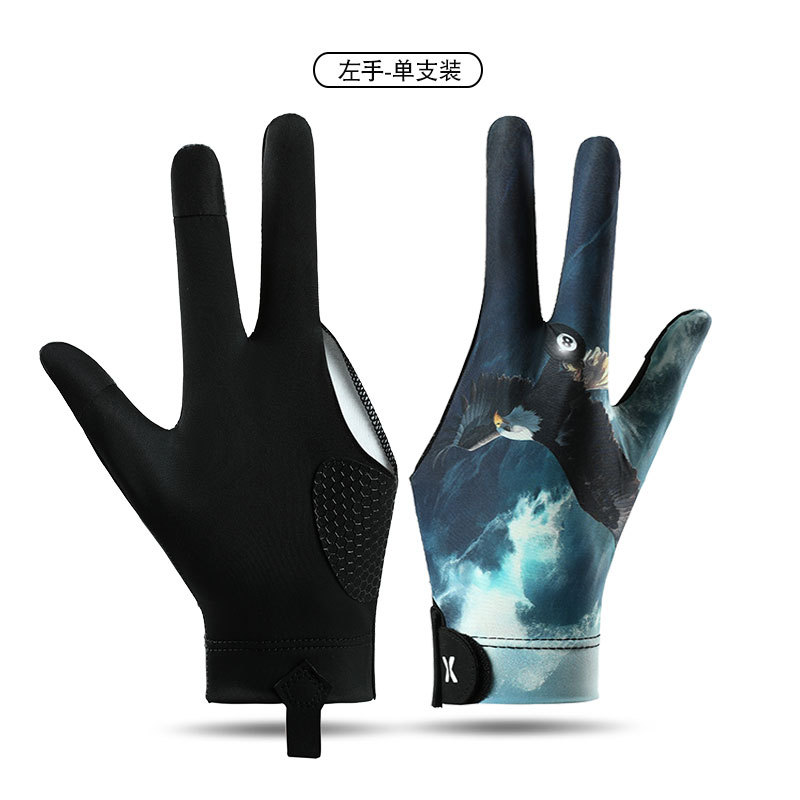 Picture of Billiards Gloves with Three Fingers Leaking for Left and Right Hands, Single Smooth Elastic Ice Silk Breathable Non-Slip Thin Billiards Gloves for Men and Women
