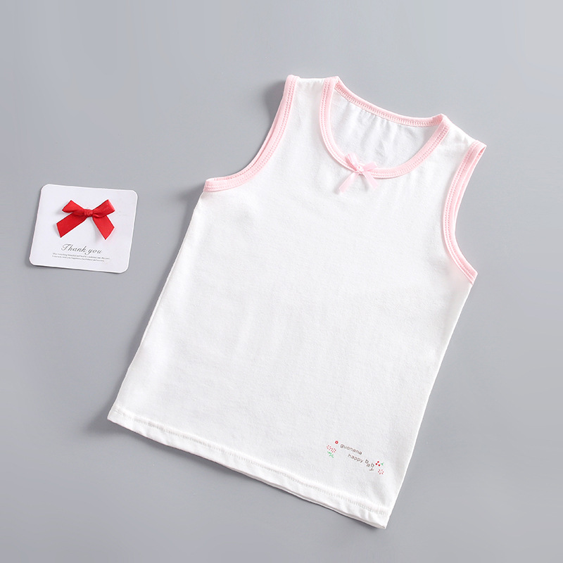 Picture of Girls Children's Vest Cotton Summer Category a Cotton Inner Wear Sling Sleeveless Baby Vest Baby Children's Wear