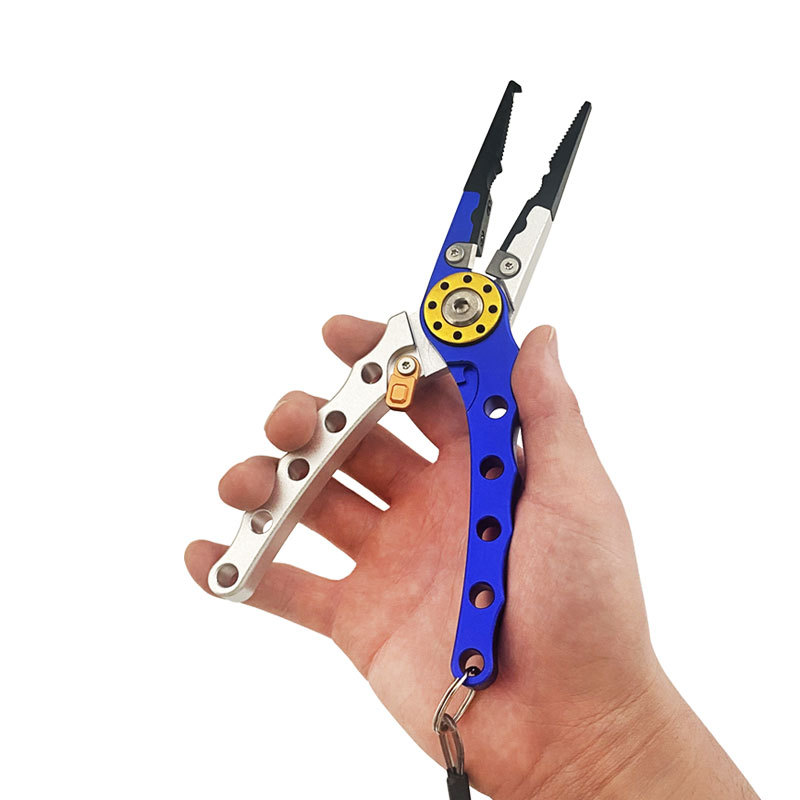 Aluminum Alloy Fishing Pliers Multicolor Fish Control Pliers Multifunctional Wire Cutting Pliers Luya Pliers Miscarriage Rope Cloth Bag Fishing Supplies