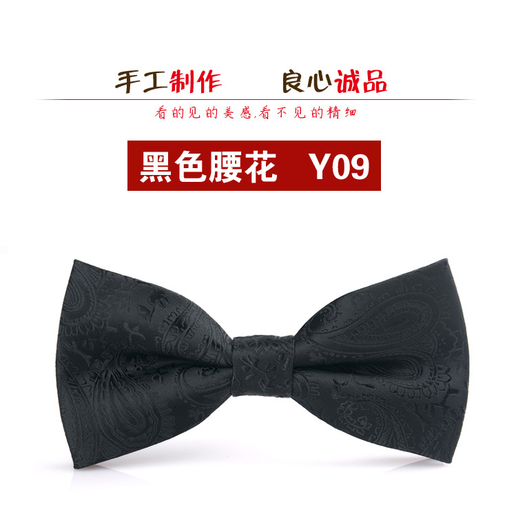 Picture of Bow tie men's wedding wedding groom best man Korean suit wine red red men's bow tie fashion