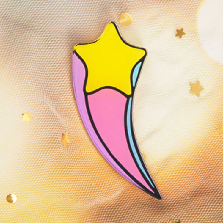 Picture of Japanese and Korean Acrylic Badges Anime Cartoon Cute Brooch Unicorn Rainbow Little Girl Bag Pendant Accessories