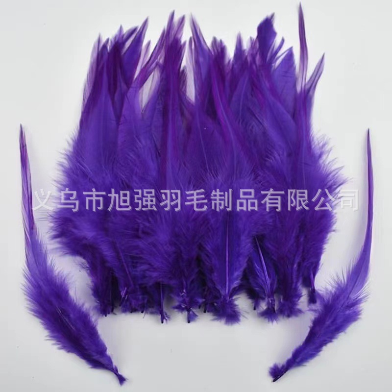 Picture of Feather wholesale sharp feather color chicken feather big white tip diy dream catcher handmade crafts earrings clothing accessories